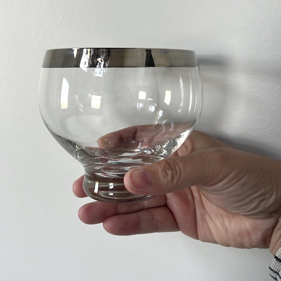 Midcentury 6 Lowball Allegro Band Cocktail Glasses - Picture 9 of 10